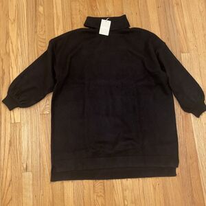 Show Me Your Mumu Women's 3X Black Turtleneck Chester Sweater Dress Long Sleeves